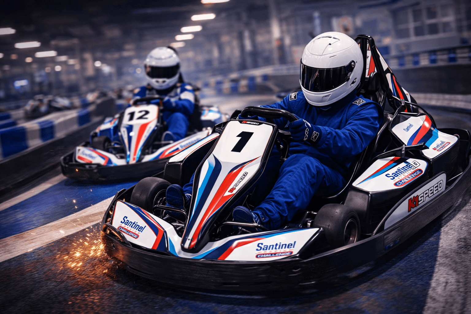 Piloto en kart durante competencia